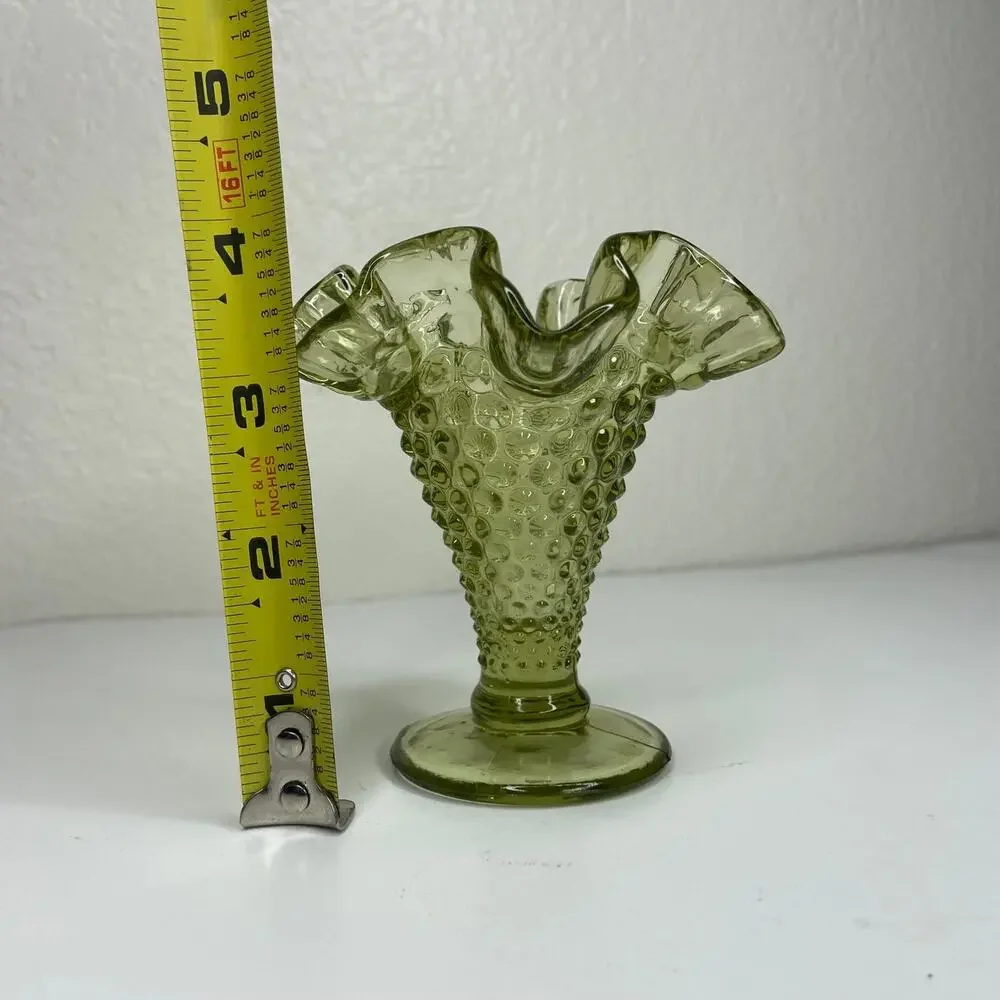 Vintage Green Glass Vase